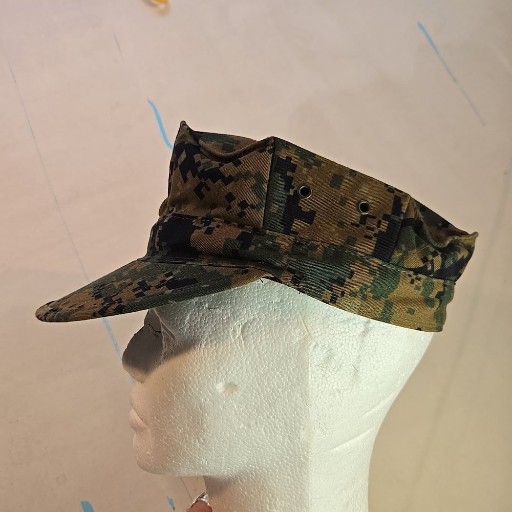 USMC MARPAT Small Cap Woodland Digital Garrison Hat Military Cotton Nylon‎ USA